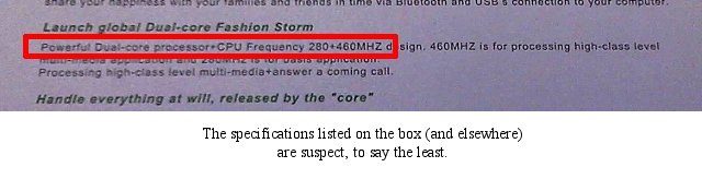 Product info from box